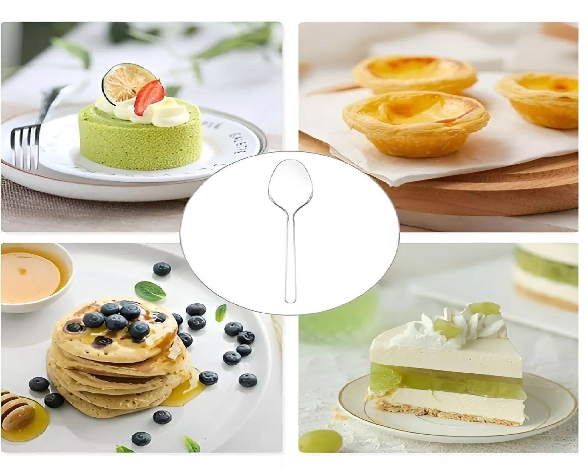 100 Cucharas Plasticas Cuchara Postre Cuchara Mini Cucharas-3