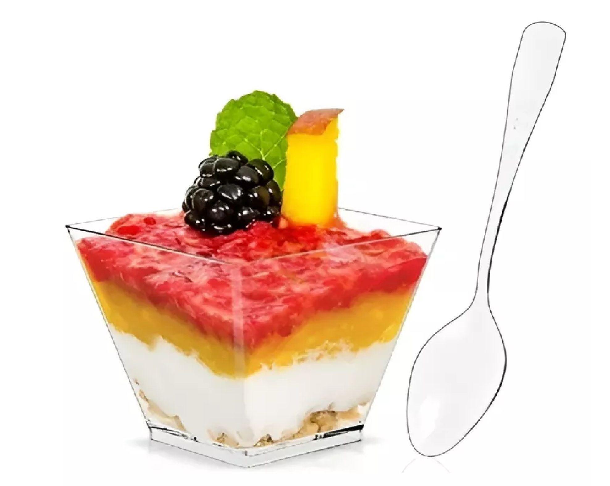 100 Cucharas Plasticas Cuchara Postre Cuchara Mini Cucharas-5