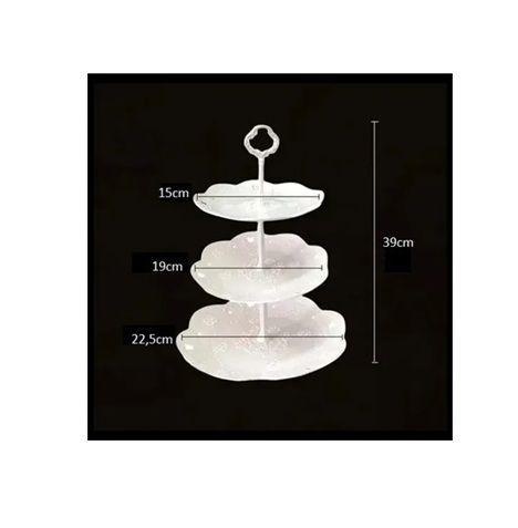 X2 Porta Torta Porta Cupcakes Torre Porta Cupcake Porta Cupcake Porta Torta Soporte Cupcake Plástico-2