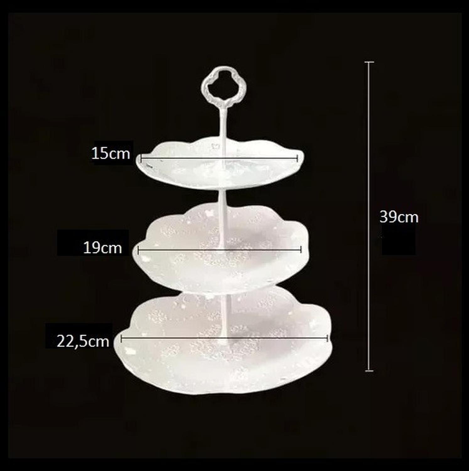 Pack X2 Porta Torta Porta Cupcakes Torre Porta Cupcake Blanco-2