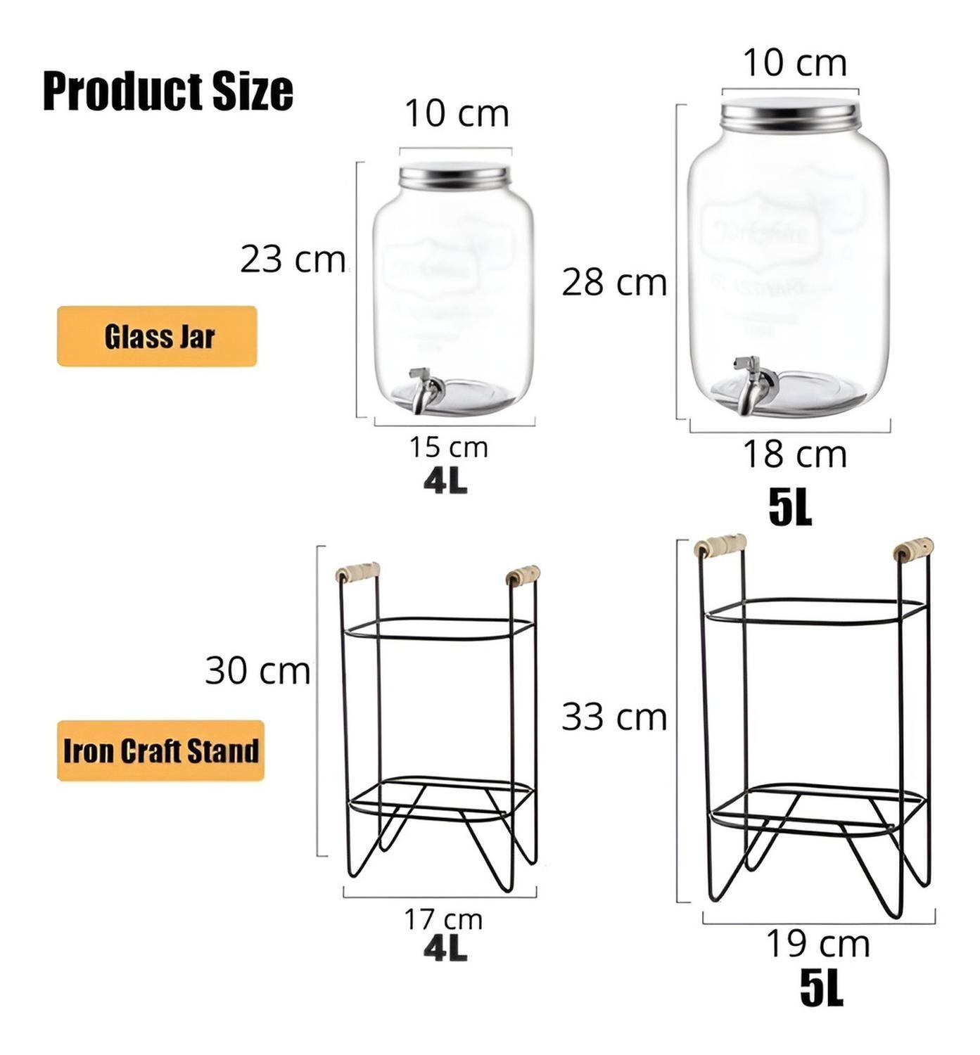 Dispensador De Jugos Con Atril Dispensadores De Bebidas 4l-2