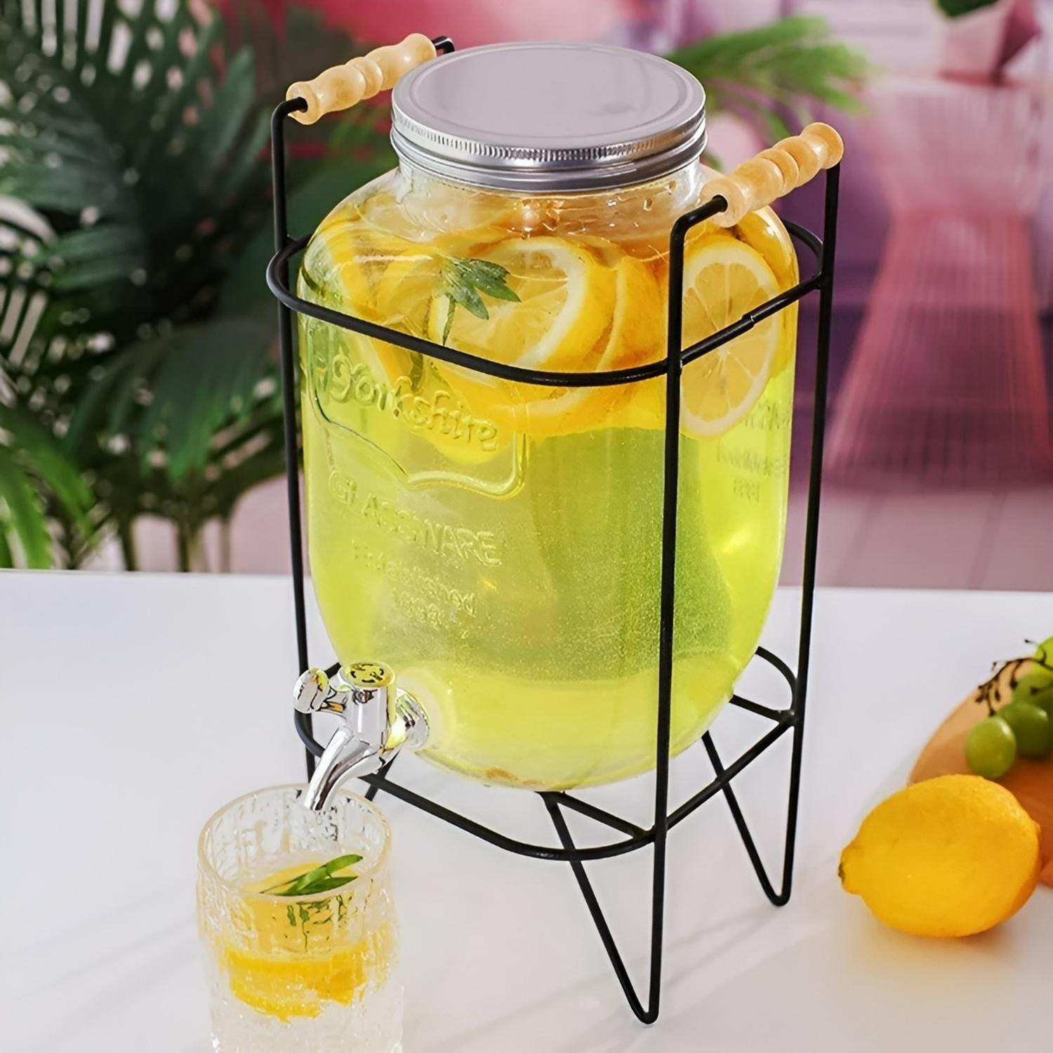 Dispensador De Jugos Con Atril Dispensadores De Bebidas 4l-8
