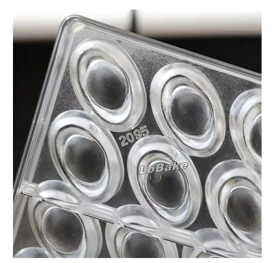 Set X2 Moldes Chocolate Policarbonato Chocolate Ovalado 21cv-5