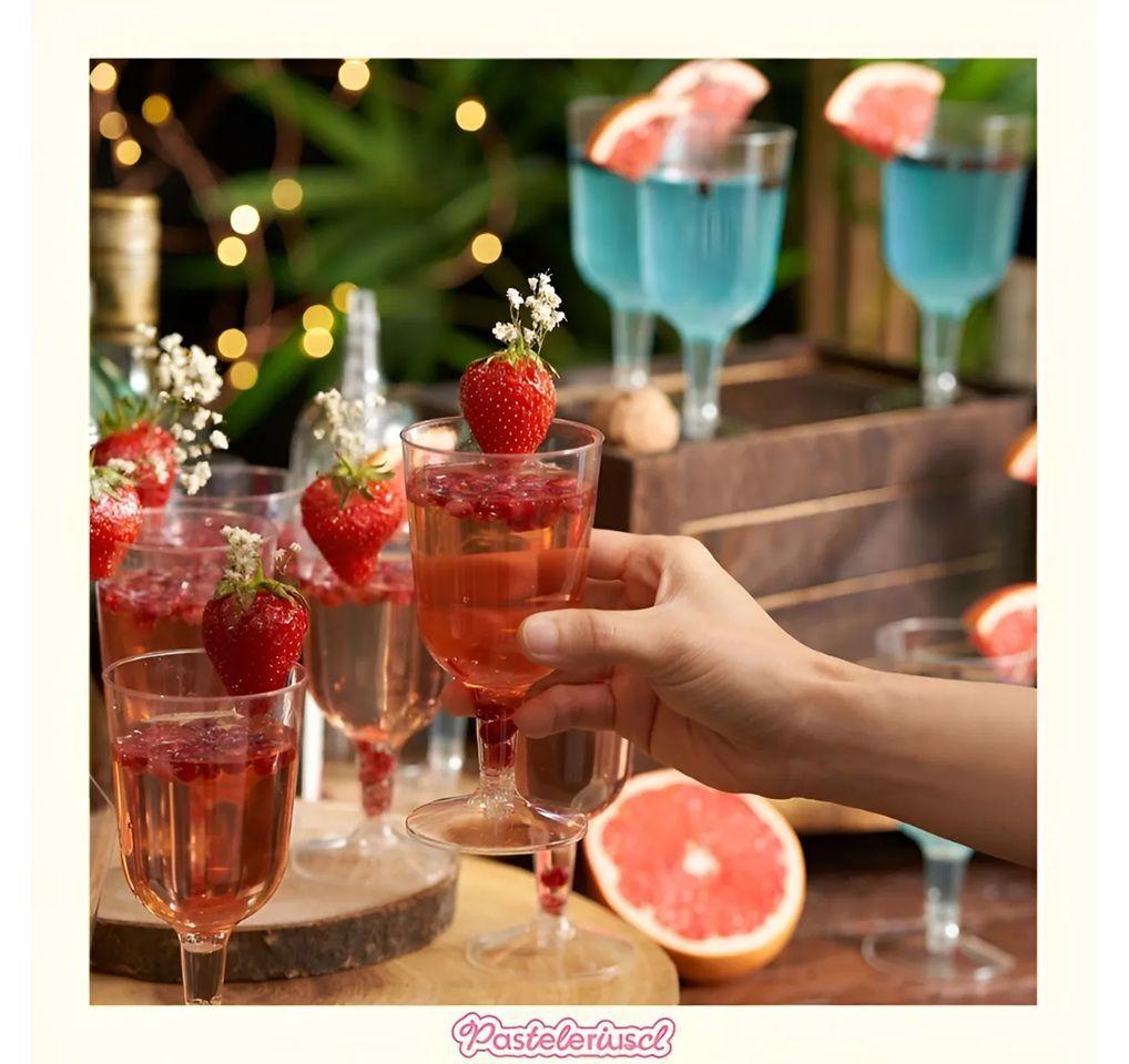 30 Copas De Vino Copa Acrilico Copa Plástico Copas Acrilico De Cristal Vino 6oz/177ml - Transparente-7