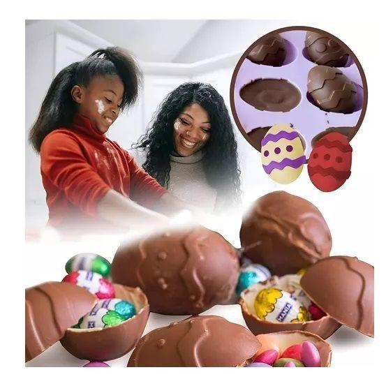Packx2 Molde Chocolate Silicona Molde Chocolate Huevo Pascua-4