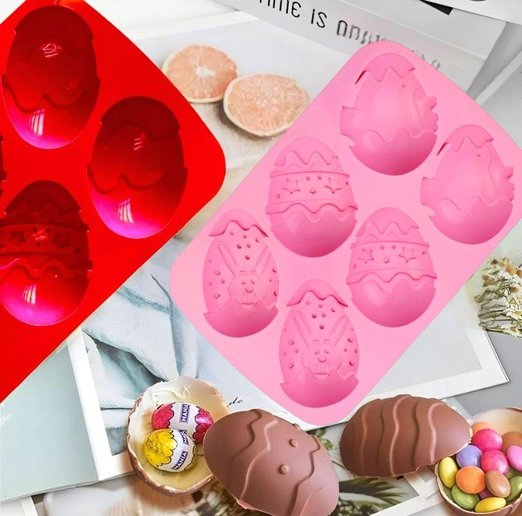 Packx2 Molde Chocolate Silicona Molde Chocolate Huevo Pascua-5