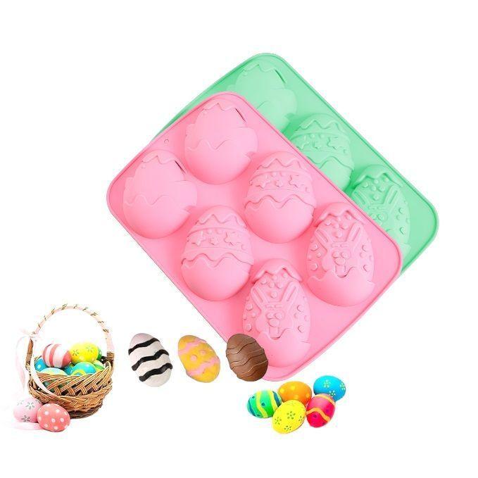 Packx2 Molde Chocolate Silicona Molde Chocolate Huevo Pascua-1