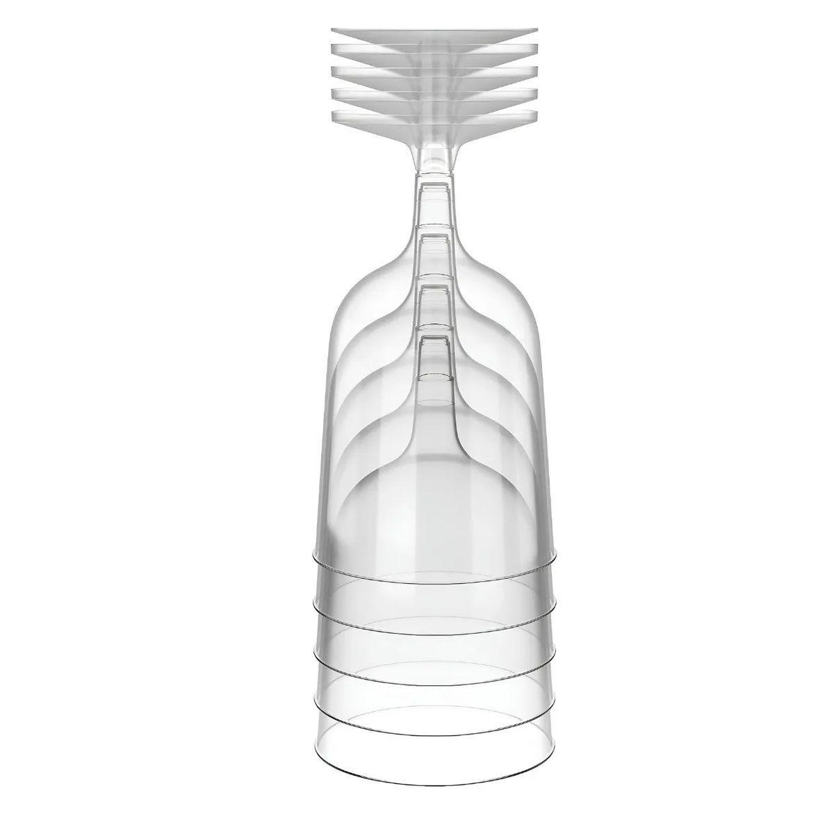 60 Copas De Vino Copas Plastico Desechables Transparente 6oz Transparente-5
