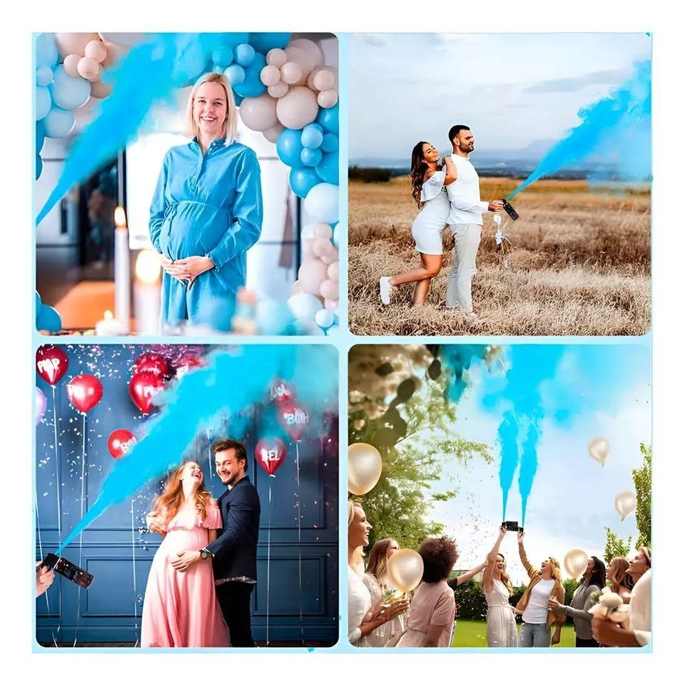 Pack X2 Extintor Humo Revelacion De Genero Cañon Spray Humo-4