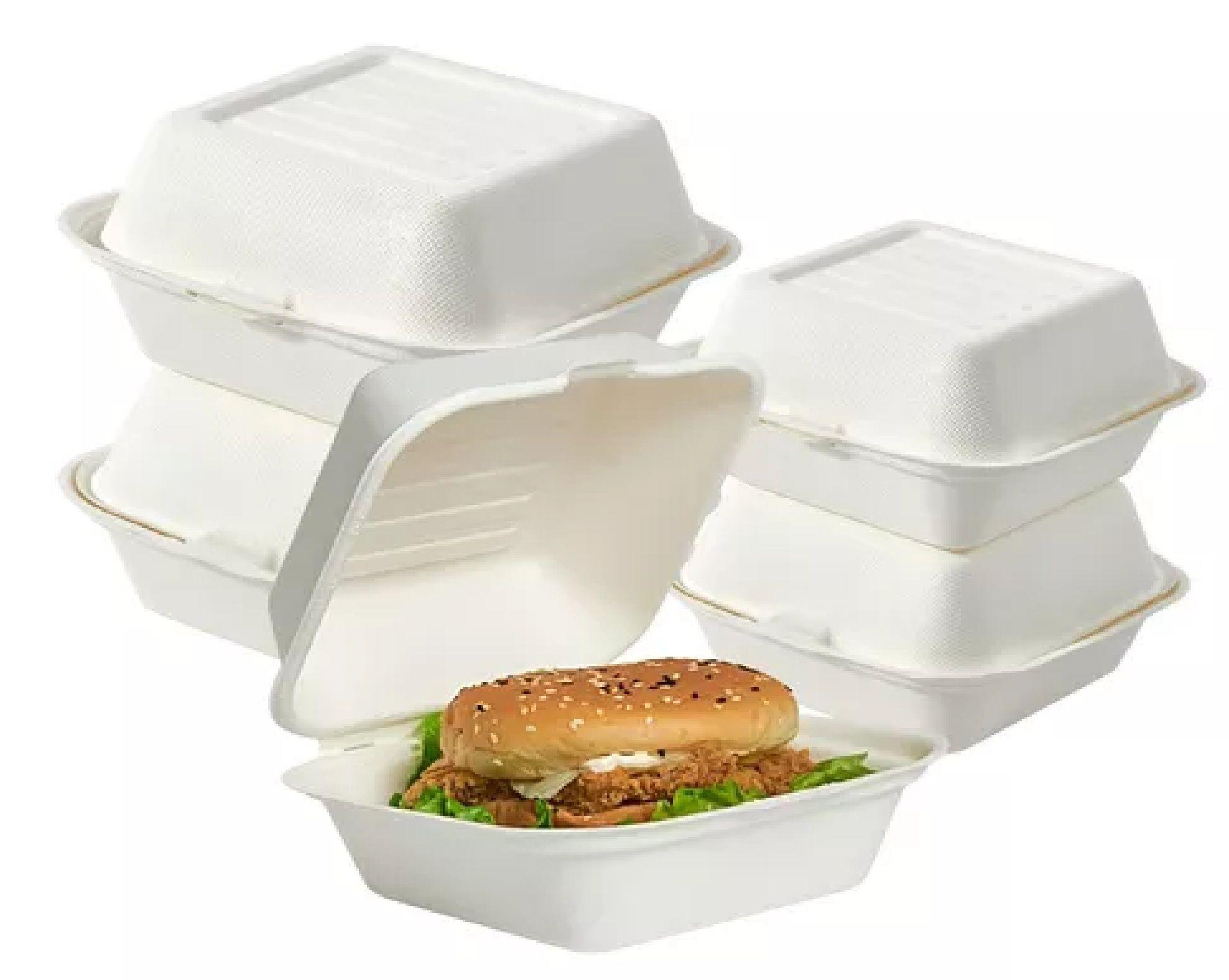 50 Contenedor De Alimentos Envases Desechables compostables-0