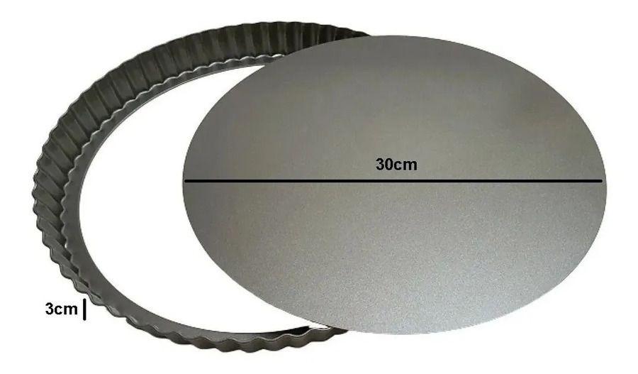 Molde Desmontable Moldes Desmontables Moldes Reposteria 30cm Gris-2