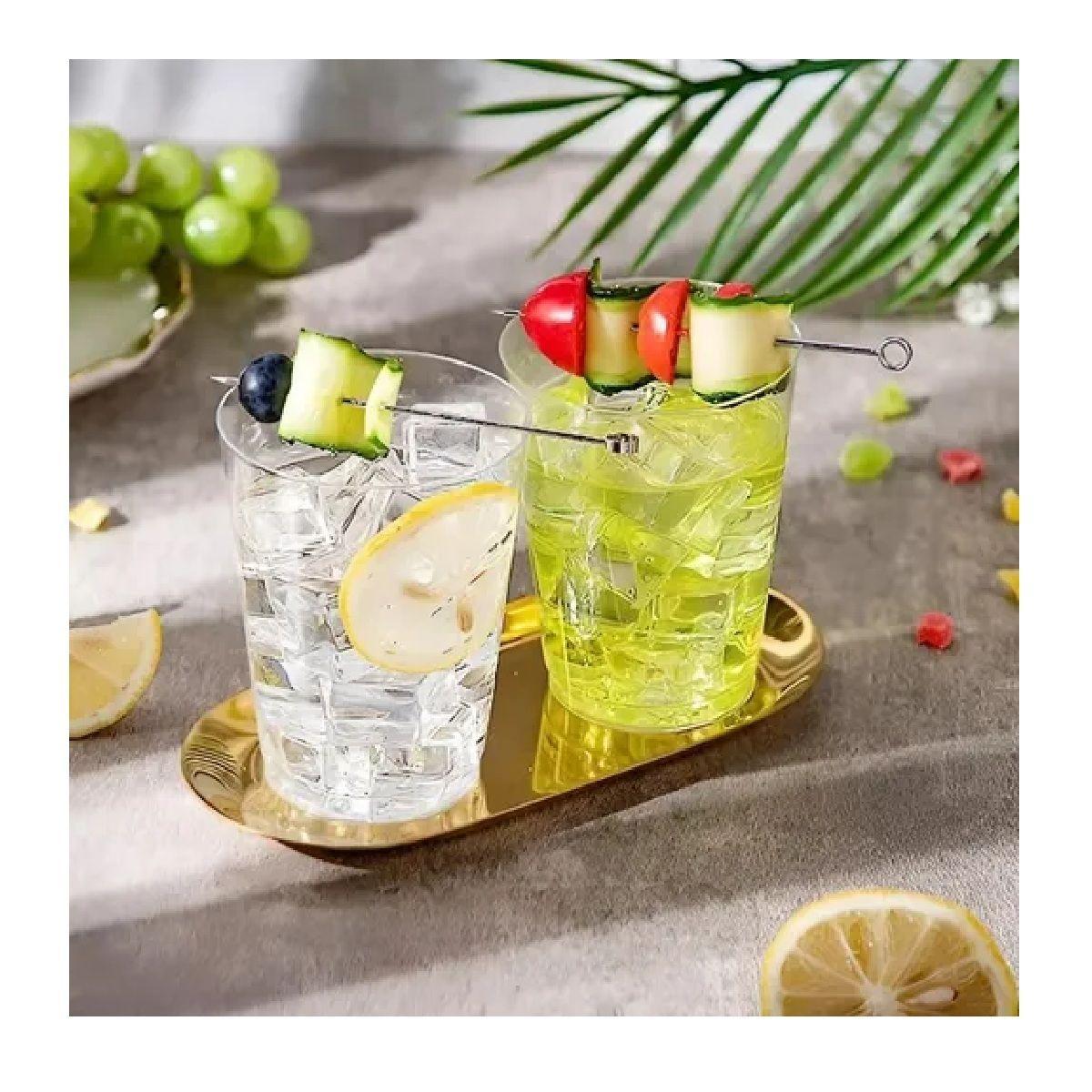 X100 Set Vasos Desechables Vaso Plastico Acrilicos 438 Ml-2