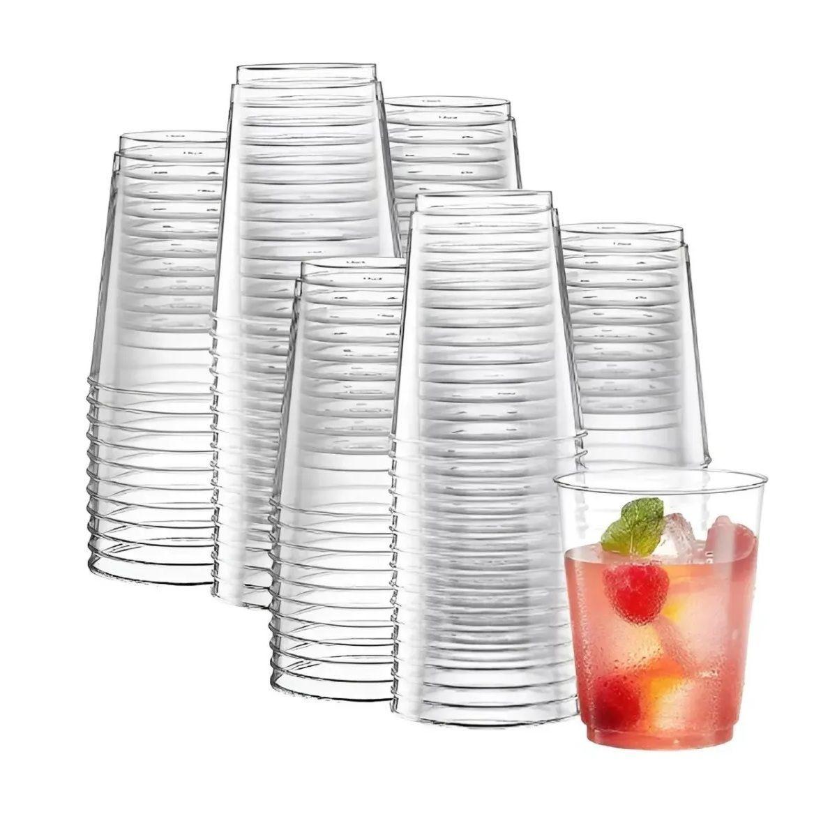X100 Set Vasos Desechables Vaso Plastico Acrilicos 438 Ml-7