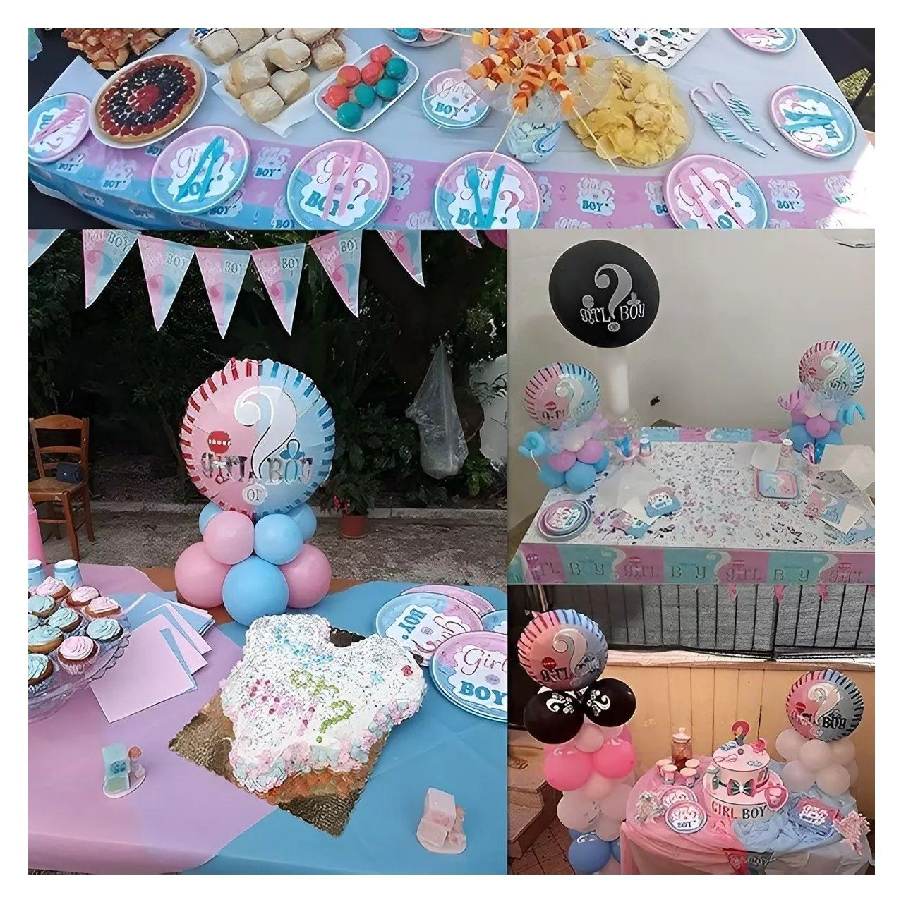 Globos Revelacion De Genero Globos Confetti Baby Shower 16p-1