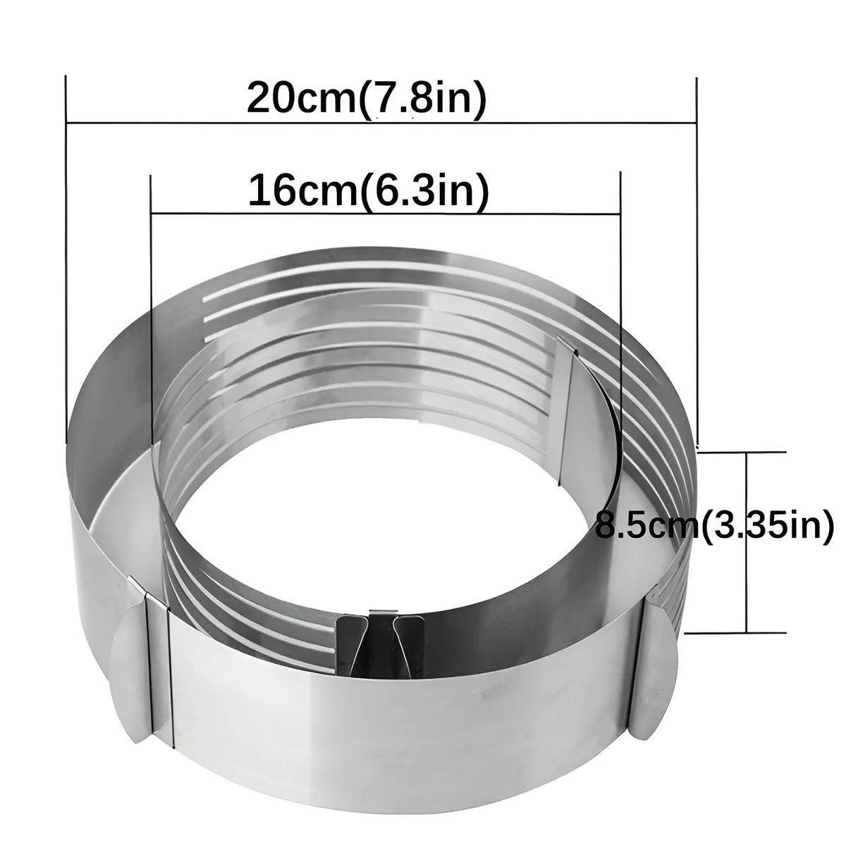 Cortador Bizcocho Moldes Para Torta Cortador De Torta 20cm Plateado-2