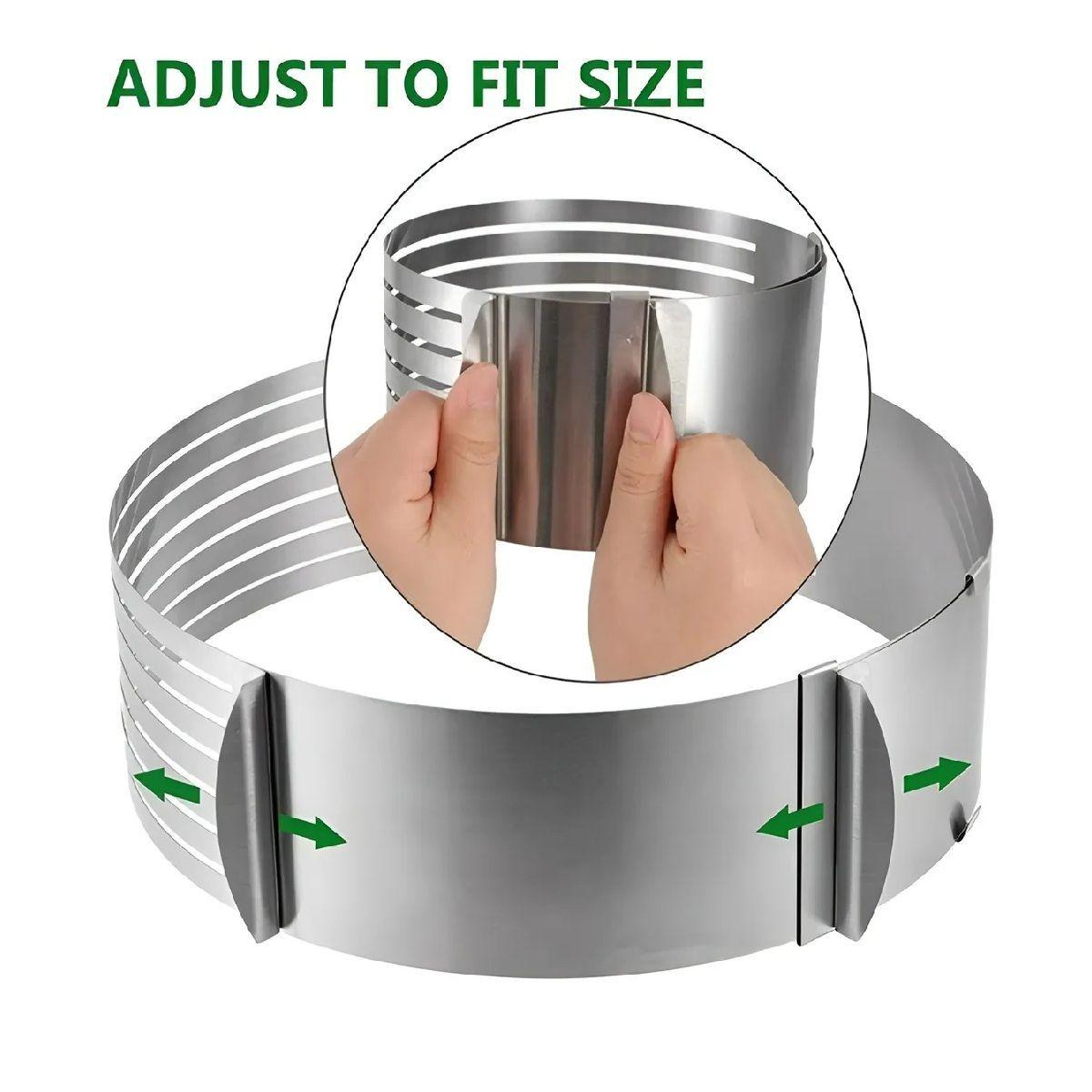 Cortador Bizcocho Moldes Para Torta Cortador De Torta 20cm Plateado-3