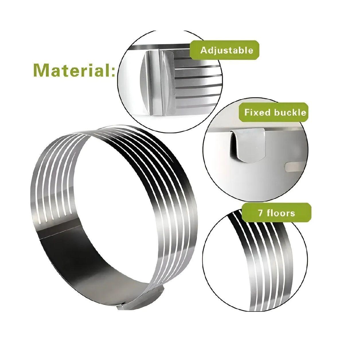 Cortador Bizcocho Moldes Para Torta Cortador De Torta 20cm Plateado-5