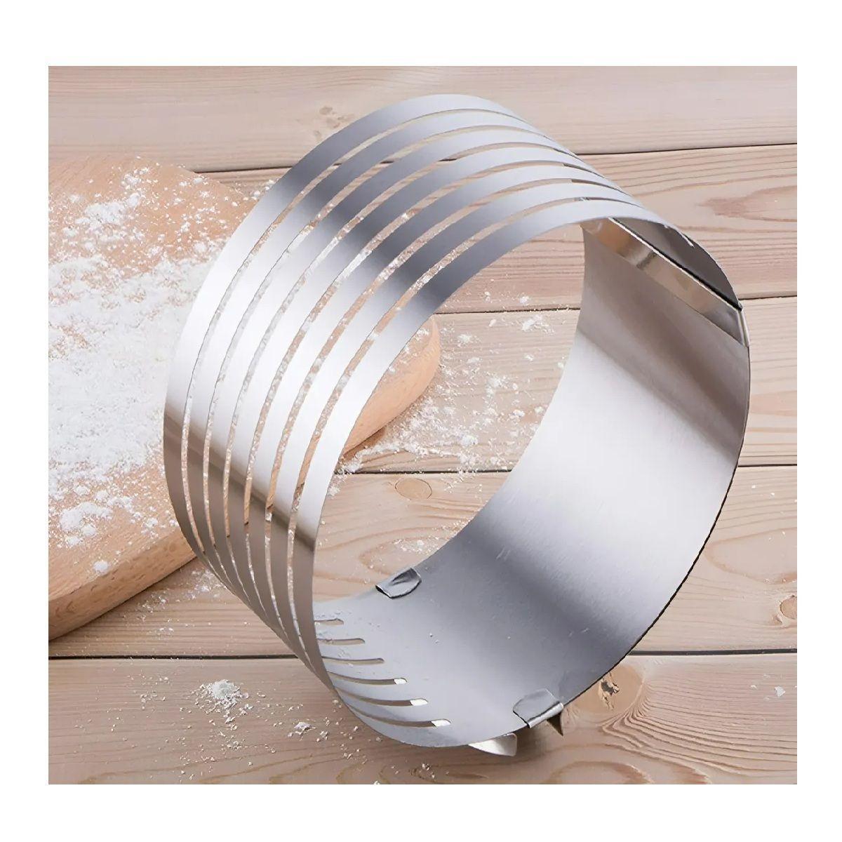 Cortador Bizcocho Moldes Para Torta Cortador De Torta 20cm Plateado-7