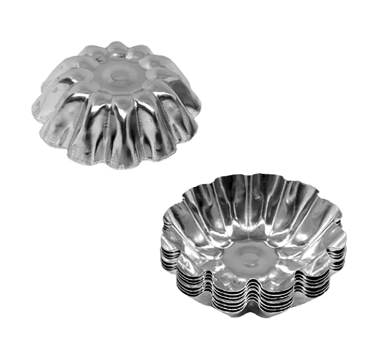 Pack X6 Molde Mini Tartaleta Moldes Tarta De Coctel Flor 5.5-0