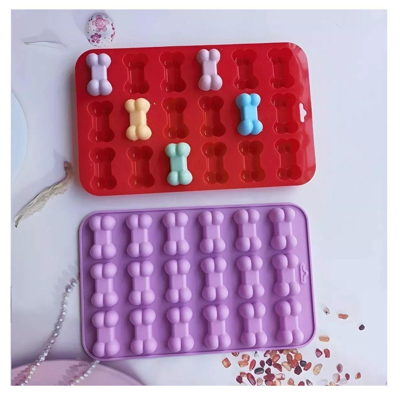 Set X4 Moldes Silicona Moldes Huesito 18c Molde De Silicona -3