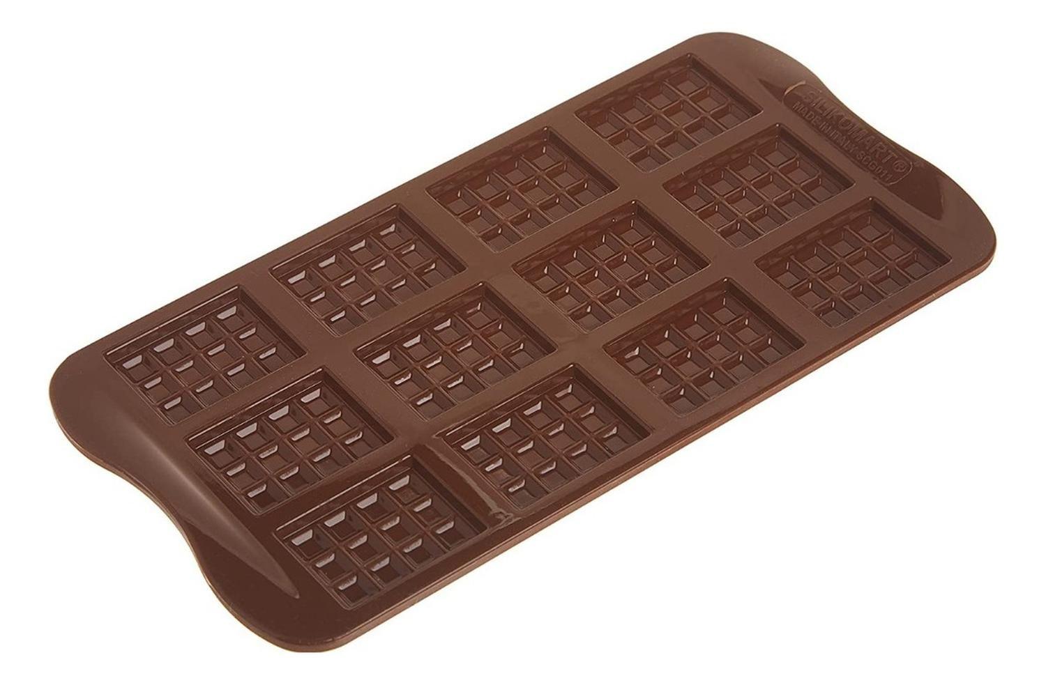 6 Moldes De Chocolate Molde Barra Chocolate Silicona Barrita Marrón-6