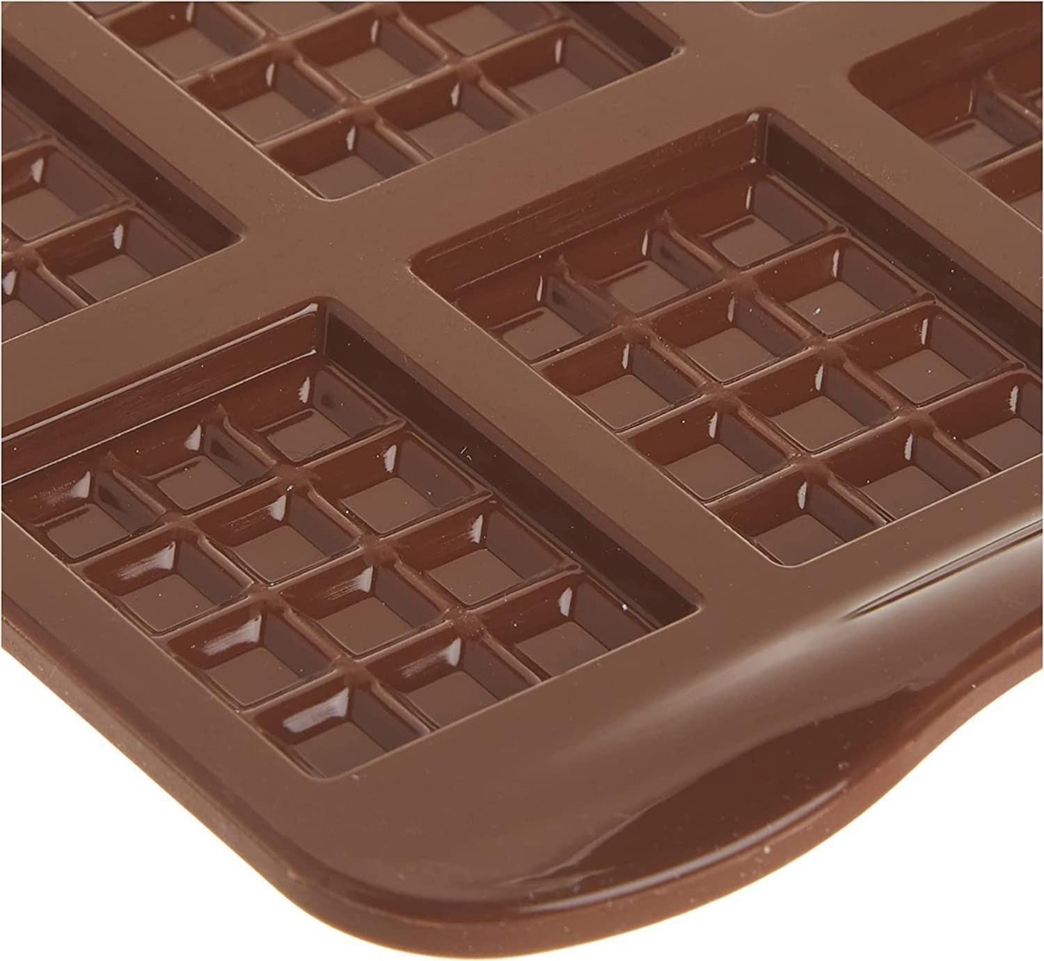 6 Moldes De Chocolate Molde Barra Chocolate Silicona Barrita Marrón-9