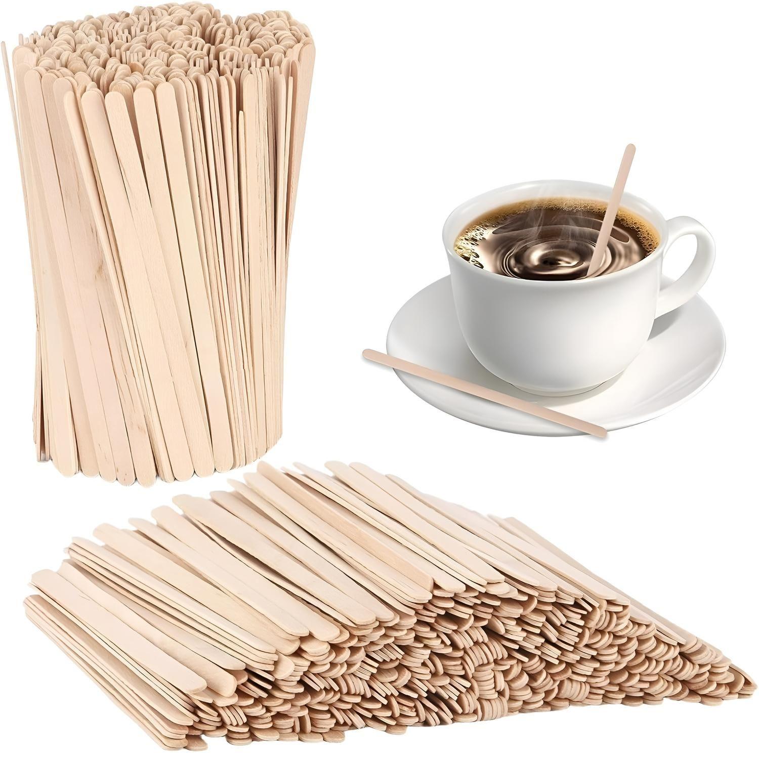 1000 palito revolvedor cafe Agitador de café de madera 140mm-0