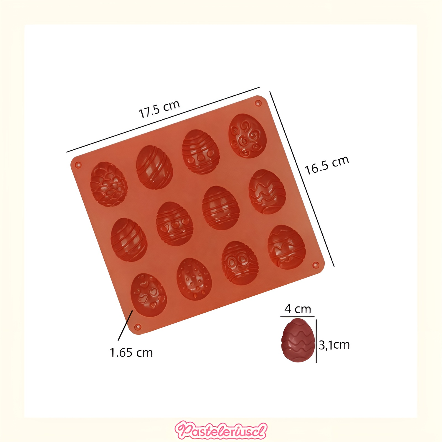 Moldes de chocolate huevos de Pascua 12cav molde en forma de huevo para hacer chocolate dulces-2