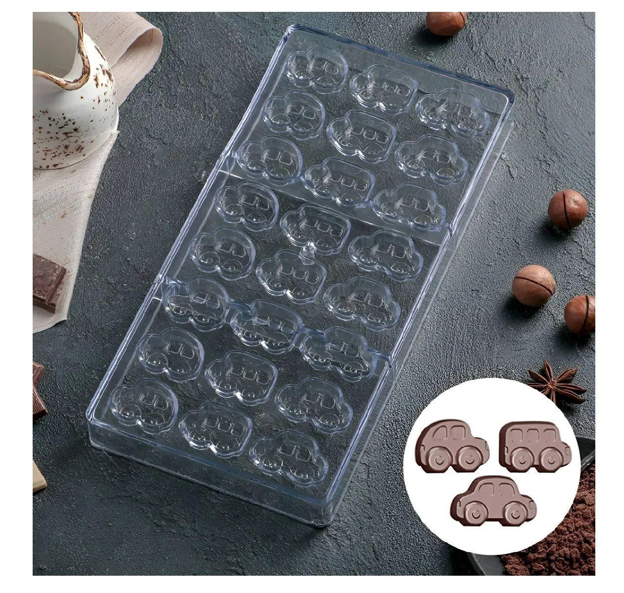 Moldes Policarbonato Molde Para Chocolate Molde Autos 24 Cav-5