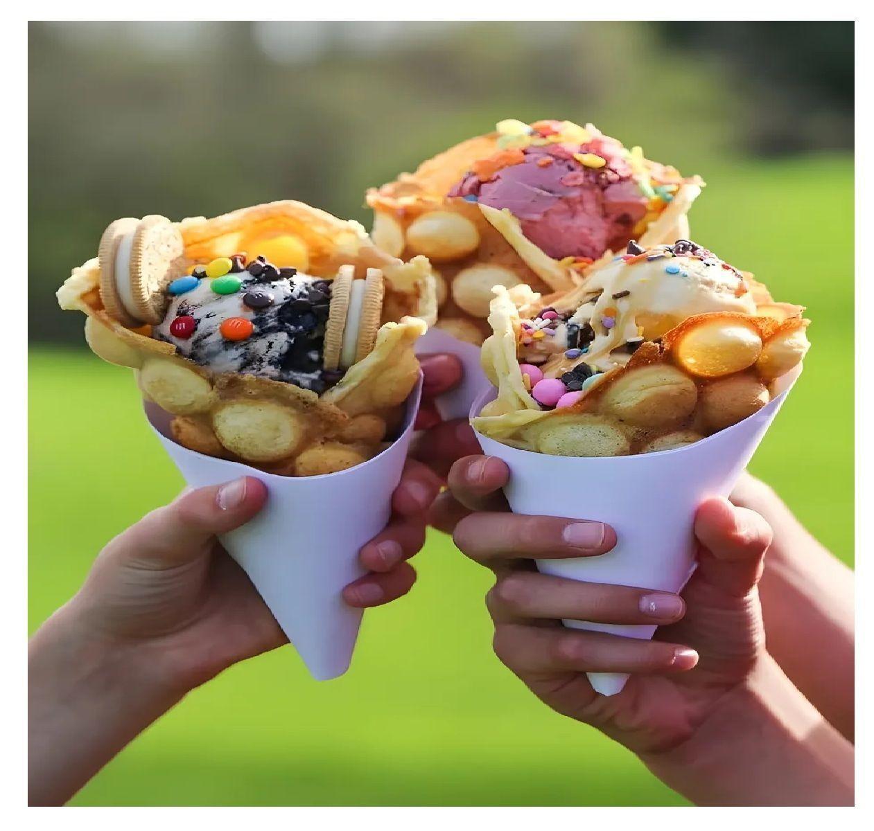 Waflera Doble Wuafleras Wafleras Con Formas Waffles Burbuja Maquina Para Hacer Waffles Antiadherente-1