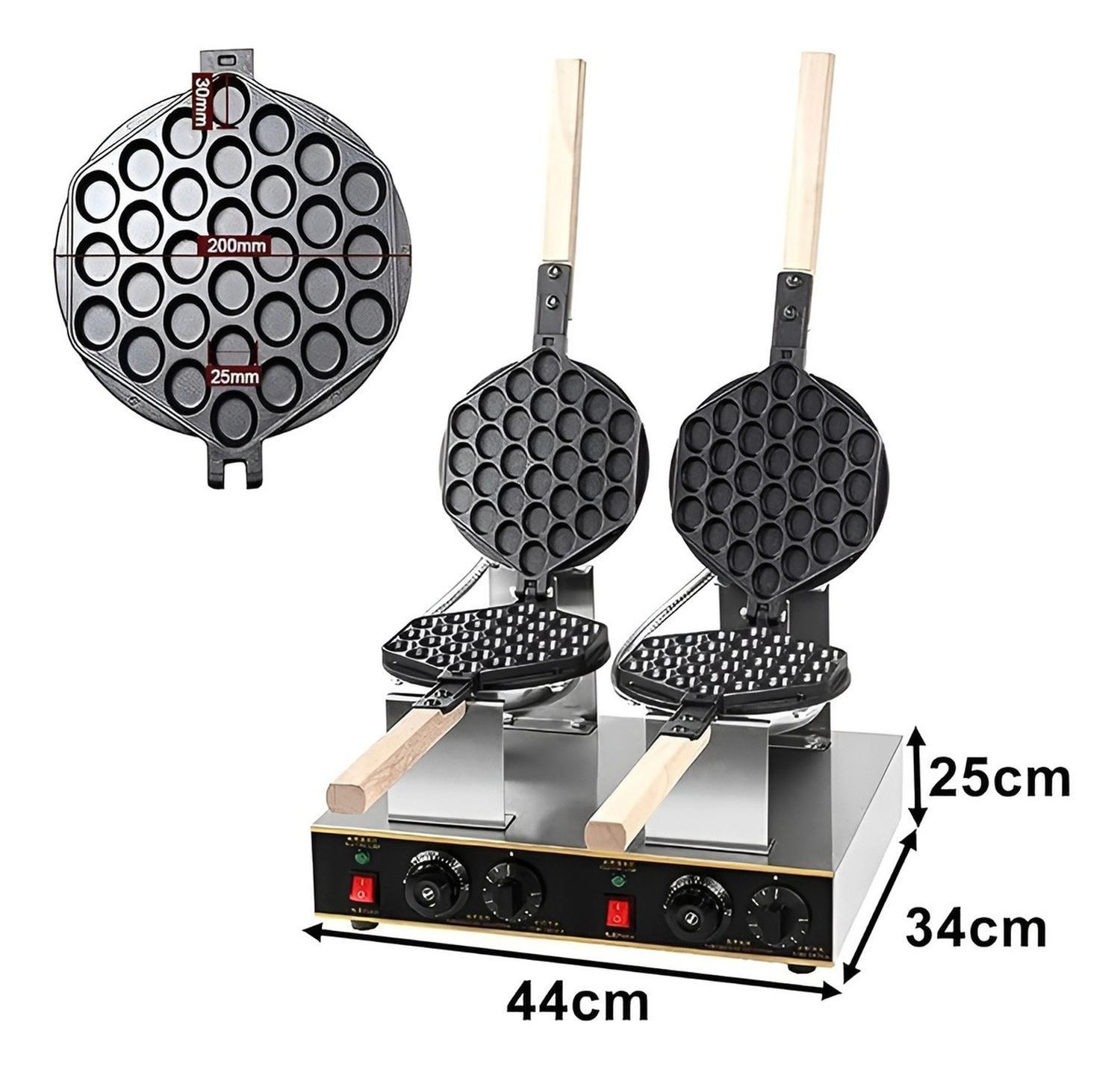 Waflera Doble Wuafleras Wafleras Con Formas Waffles Burbuja-2