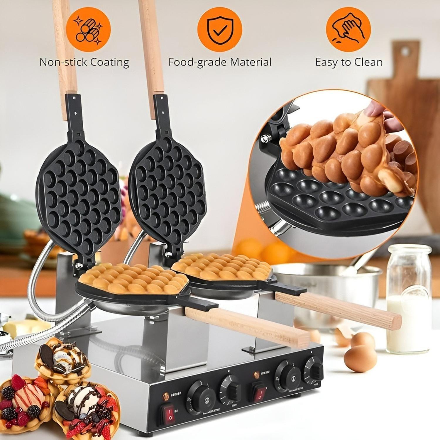 Waflera Doble Wuafleras Wafleras Con Formas Waffles Burbuja-5