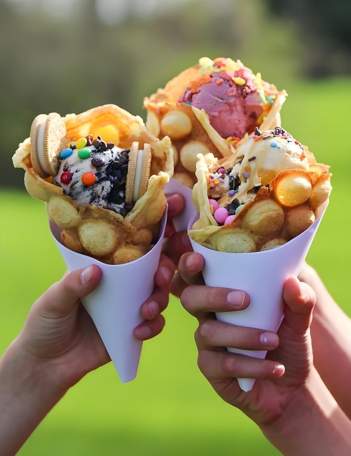 Waflera Doble Wuafleras Wafleras Con Formas Waffles Burbuja-8