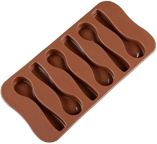 Pack X2 Molde Chocolate Moldes Silicona Chocolate Cucharas-7
