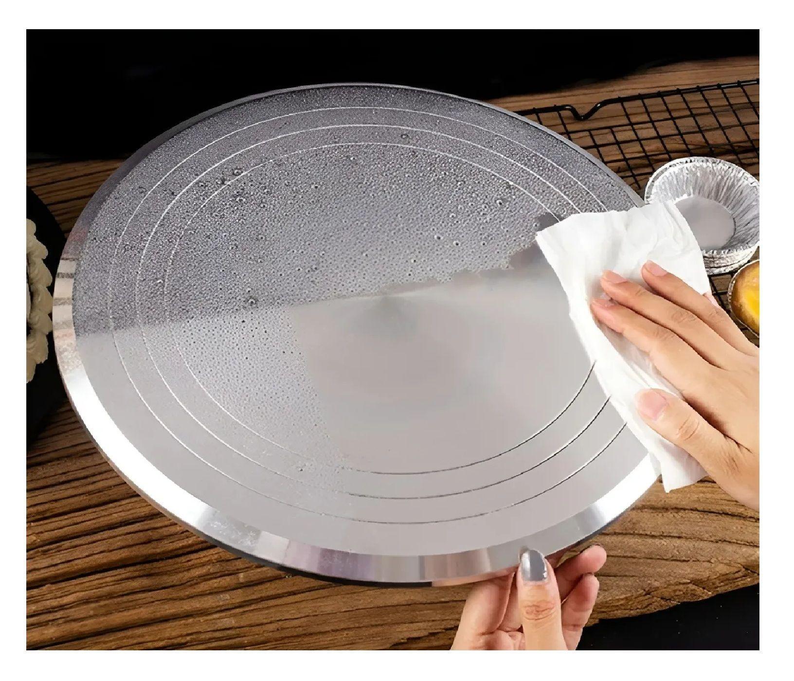 Base Torta Base Giratoria Torta Base De Torta Circular 25cm Porta Torta Base Giratoria Para Tortas-6