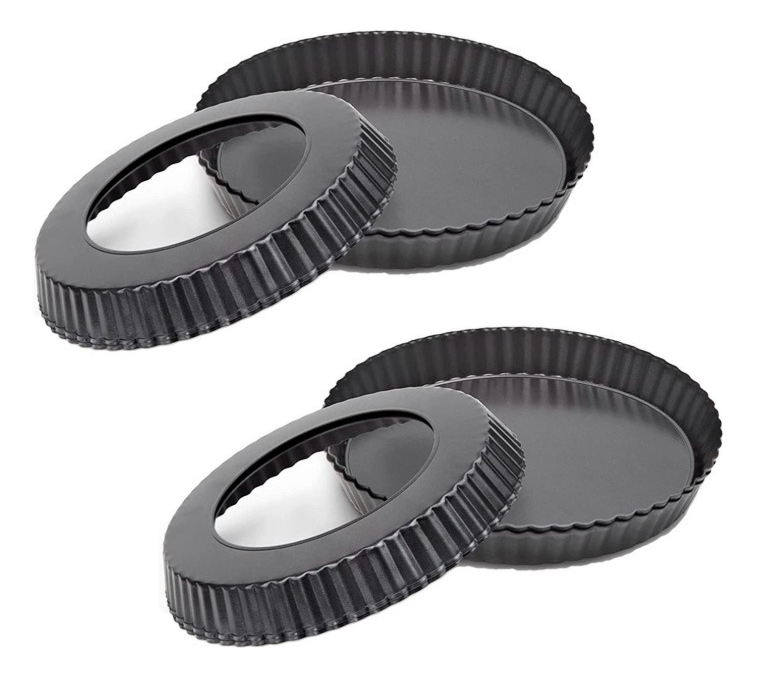 Pack X2 Molde Desmontable Moldes Desmontables Moldes 28cm Gris-0