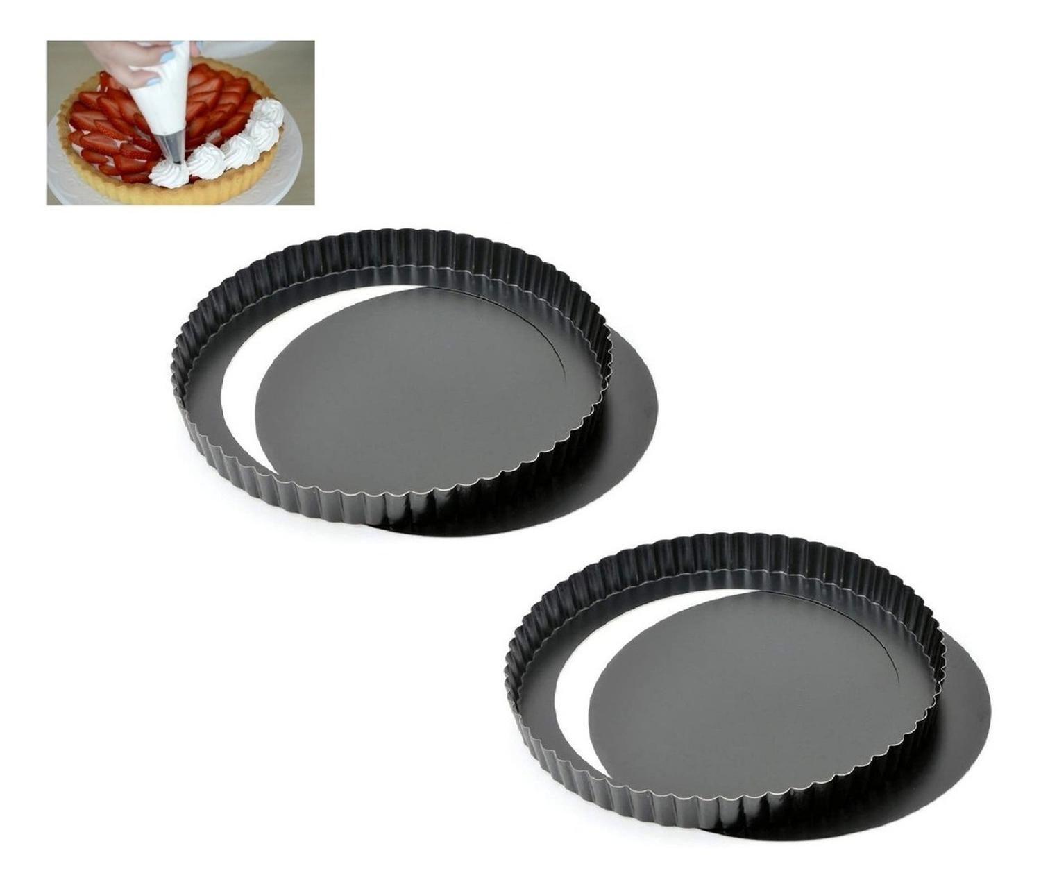 Pack X2 Molde Desmontable Moldes Desmontables Moldes 28cm Gris-9