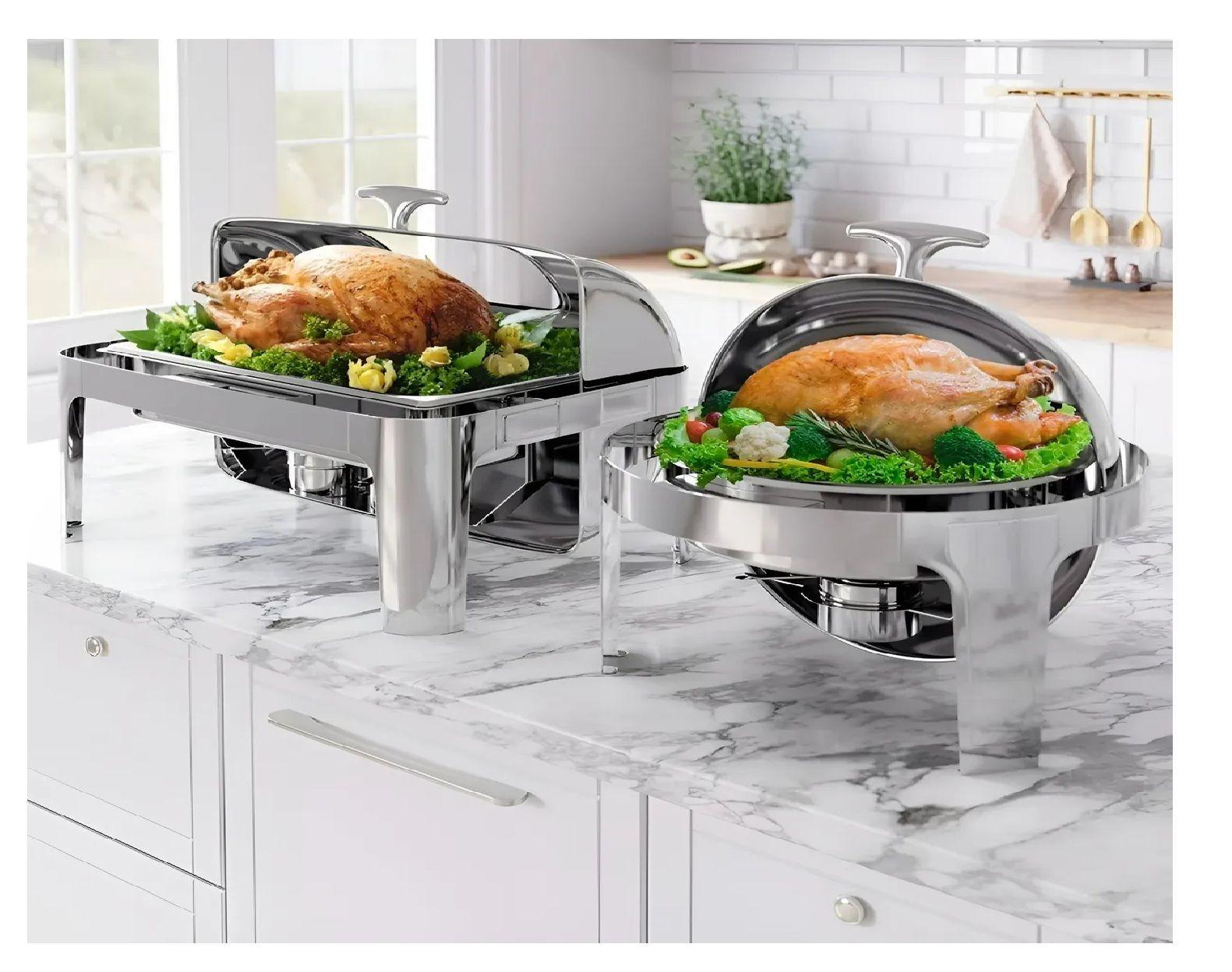 Chafer Bufetera Chafing Dish Buffet Vapor Chafer Redondo 5l-4