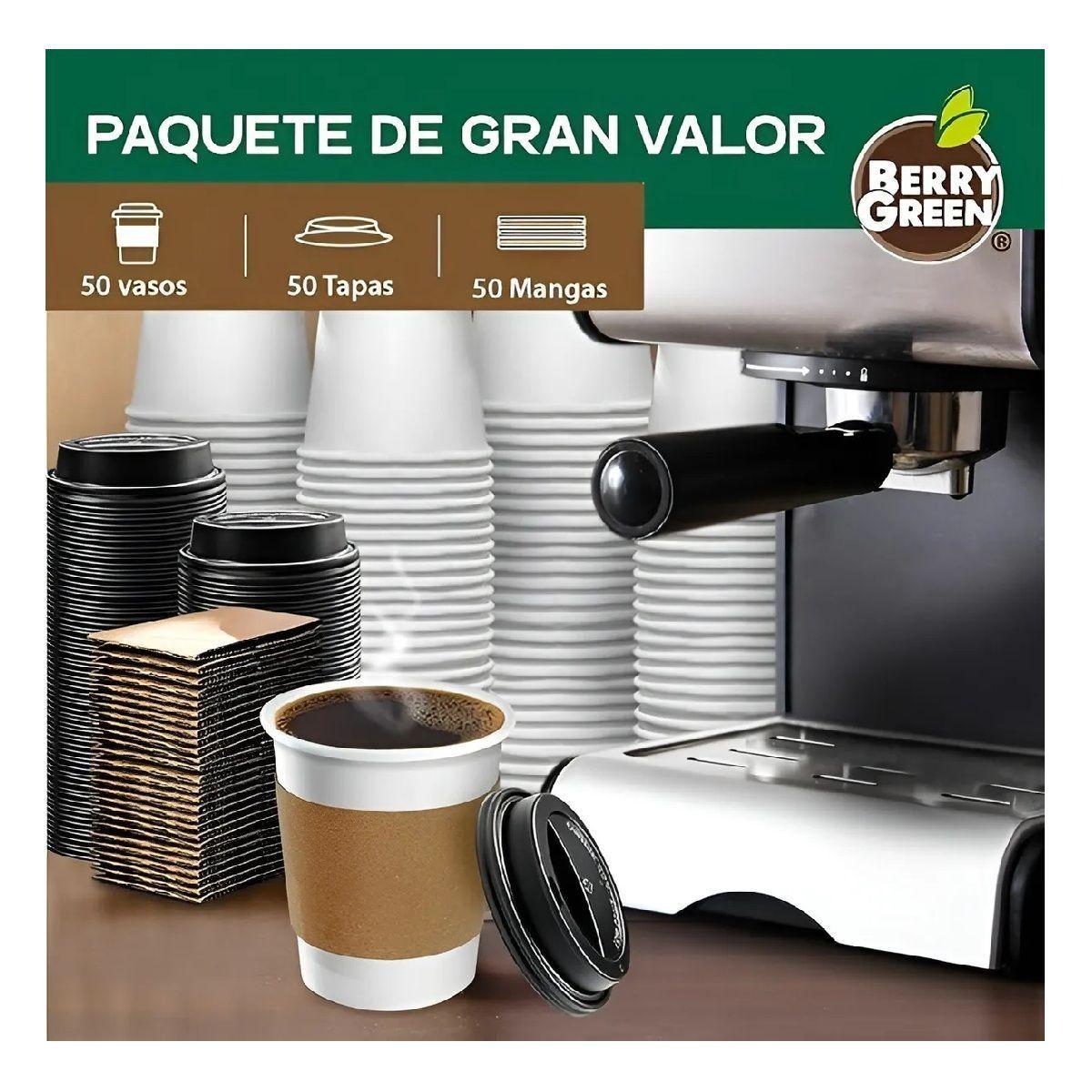 Vaso Cafe Kraft Vasos Polipapel Vaso C/tapa+manga 150und 8oz Blanco / Vaso 8oz-6