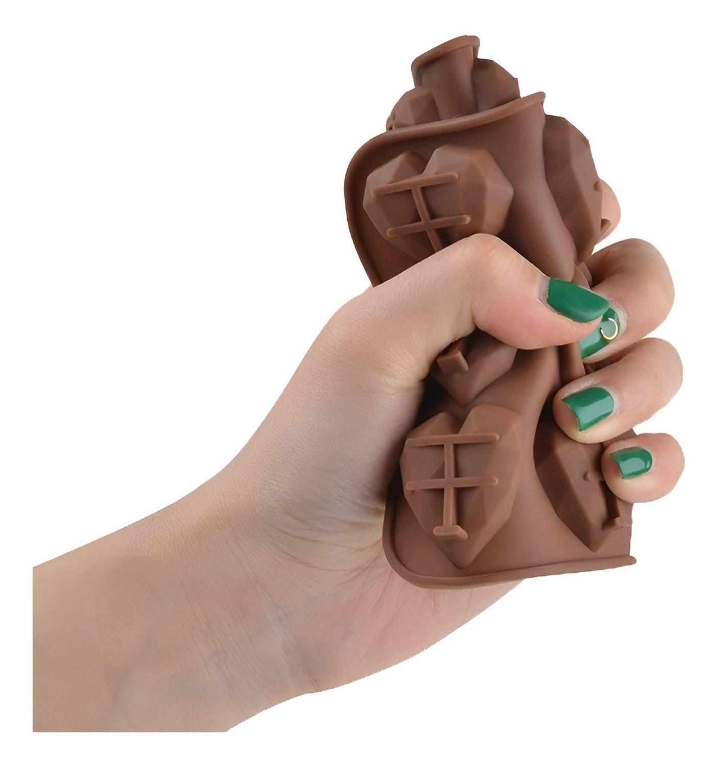 2 Moldes Mini Corazon Diamante Molde Corazón Geometrico 15 Marrón-4