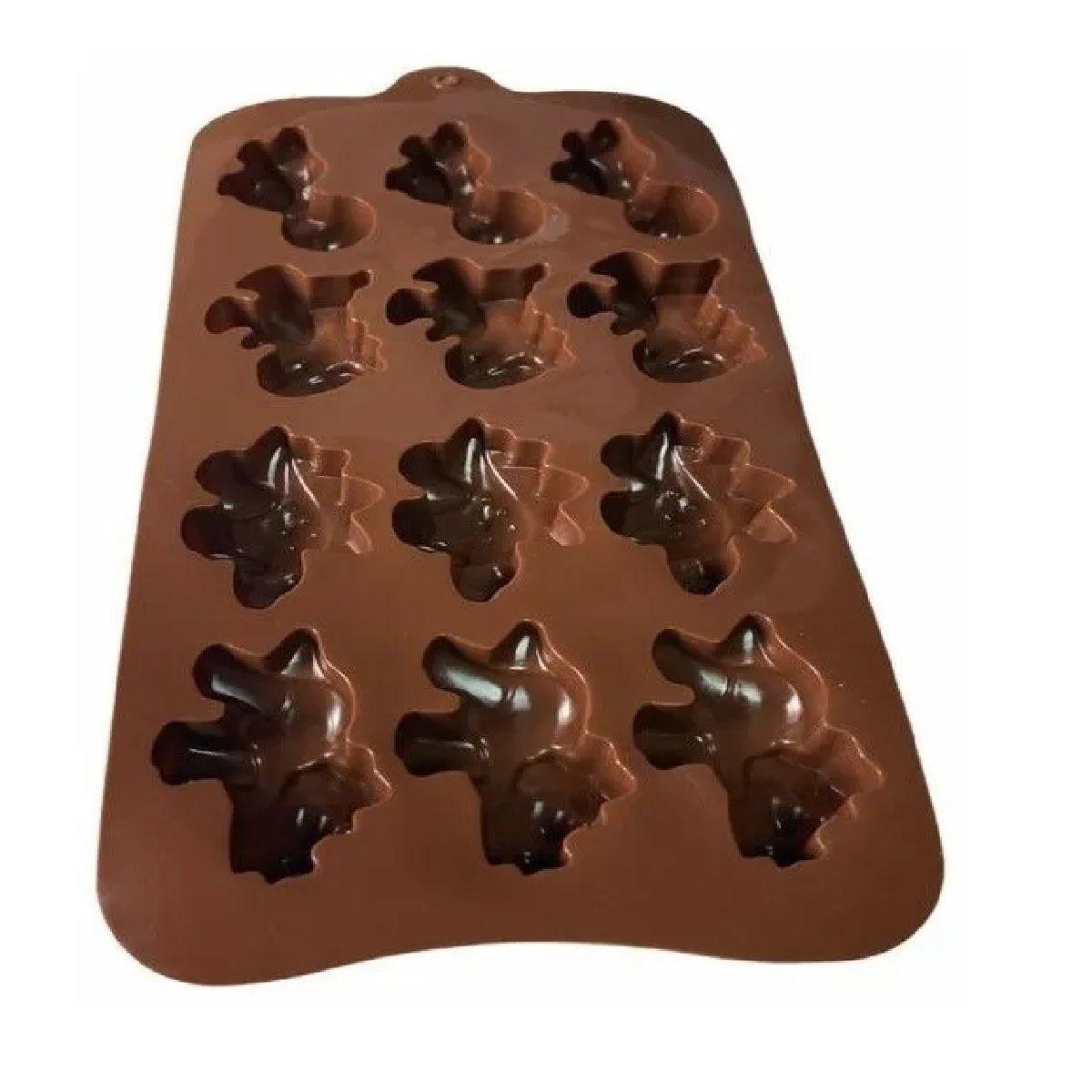 Pack X4 Moldes De Chocolate Dino Molde Chocolate Dinosaurios Marrón-5