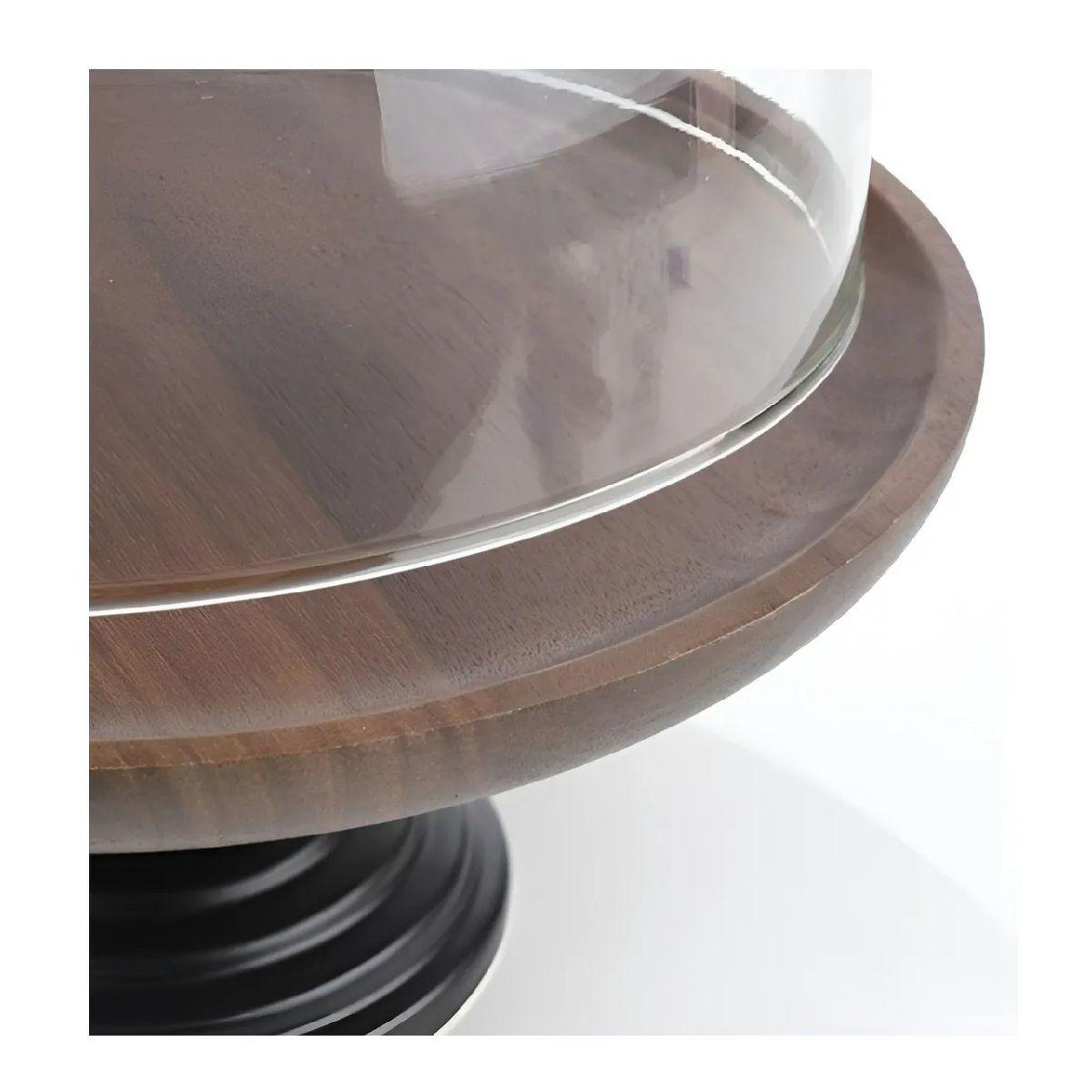 Base Porta Torta Base Y Tapa En Vidrio Para Tortas 28cm-3