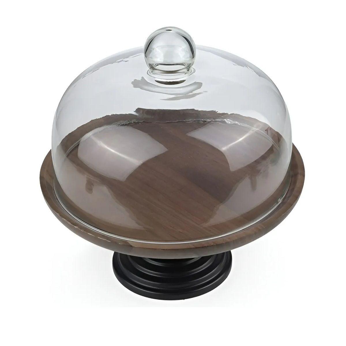 Base Porta Torta Base Y Tapa En Vidrio Para Tortas 28cm-7