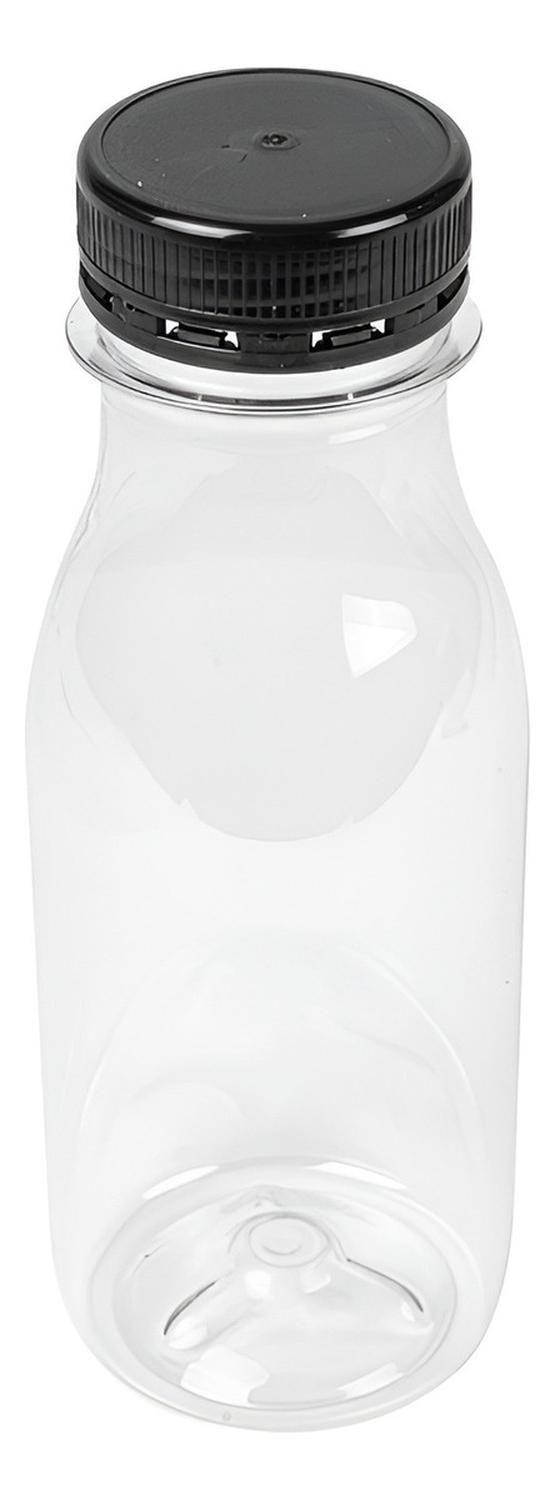 6 Botellas Plasticas Transparentes Botella Con Tapa 300ml Transparente-3