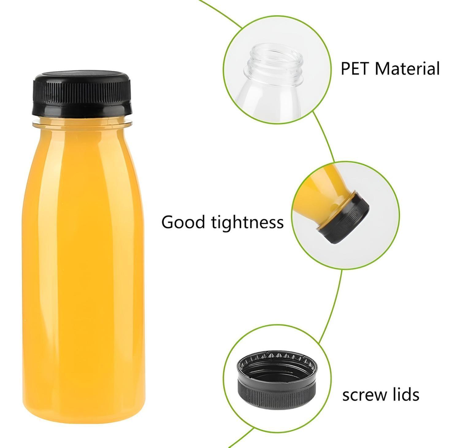 6 Botellas Plasticas Transparentes Botella Con Tapa 300ml Transparente-5