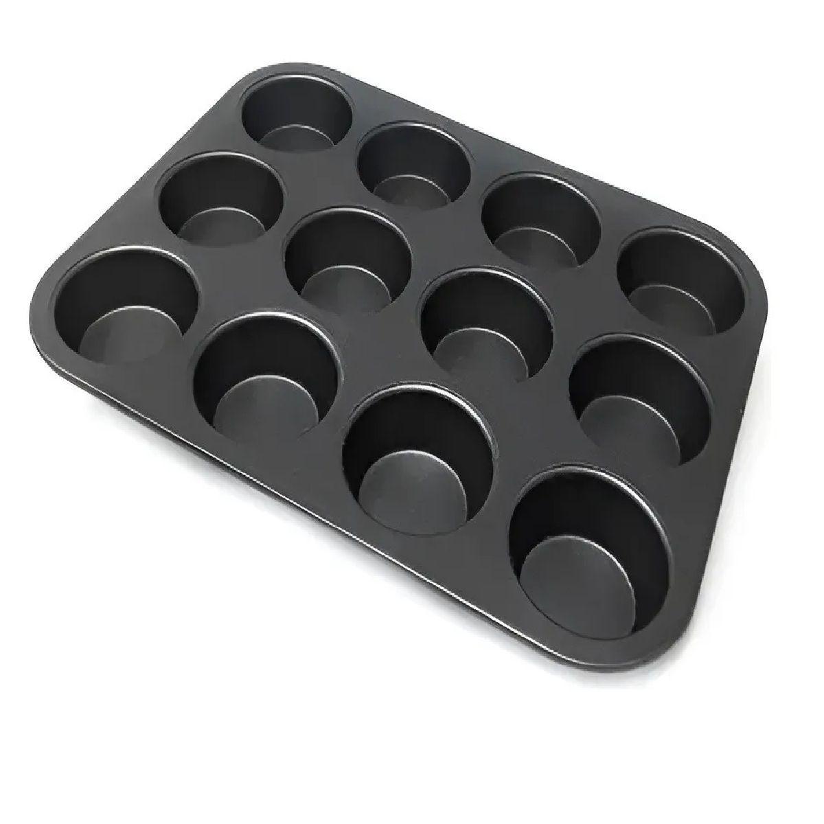 Pack X2 Moldes 12 Cupcakes Molde Cupcake Molde Muffin Gris-6
