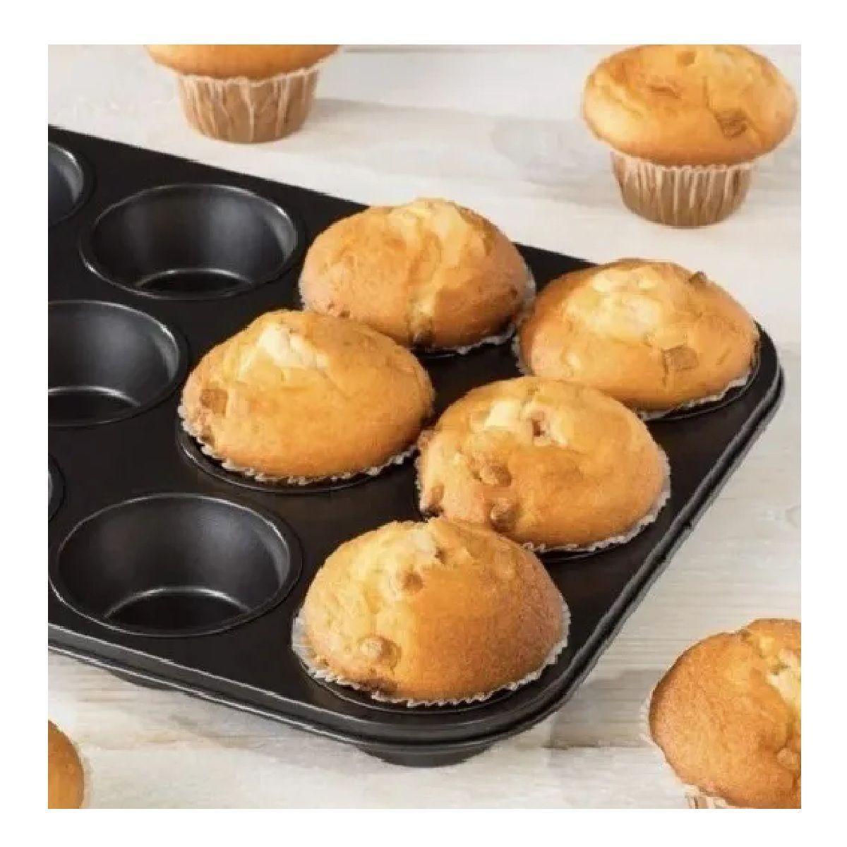 Pack X2 Moldes 12 Cupcakes Molde Cupcake Molde Muffin Gris-7