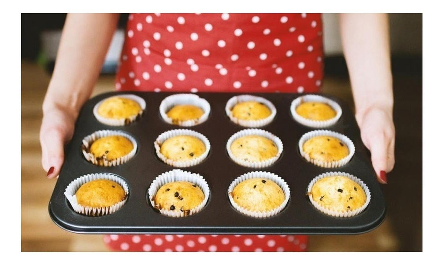 Pack X2 Moldes 12 Cupcakes Molde Cupcake Molde Muffin Gris Gris-6