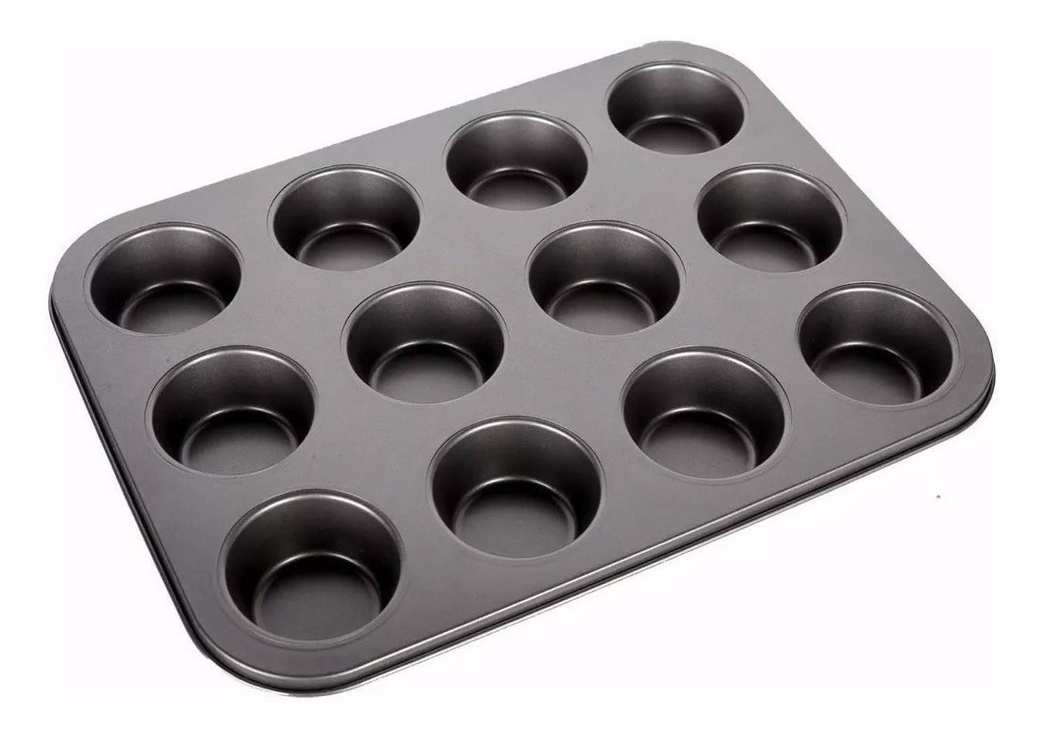Pack X2 Moldes 12 Cupcakes Molde Cupcake Molde Muffin Gris Gris-8