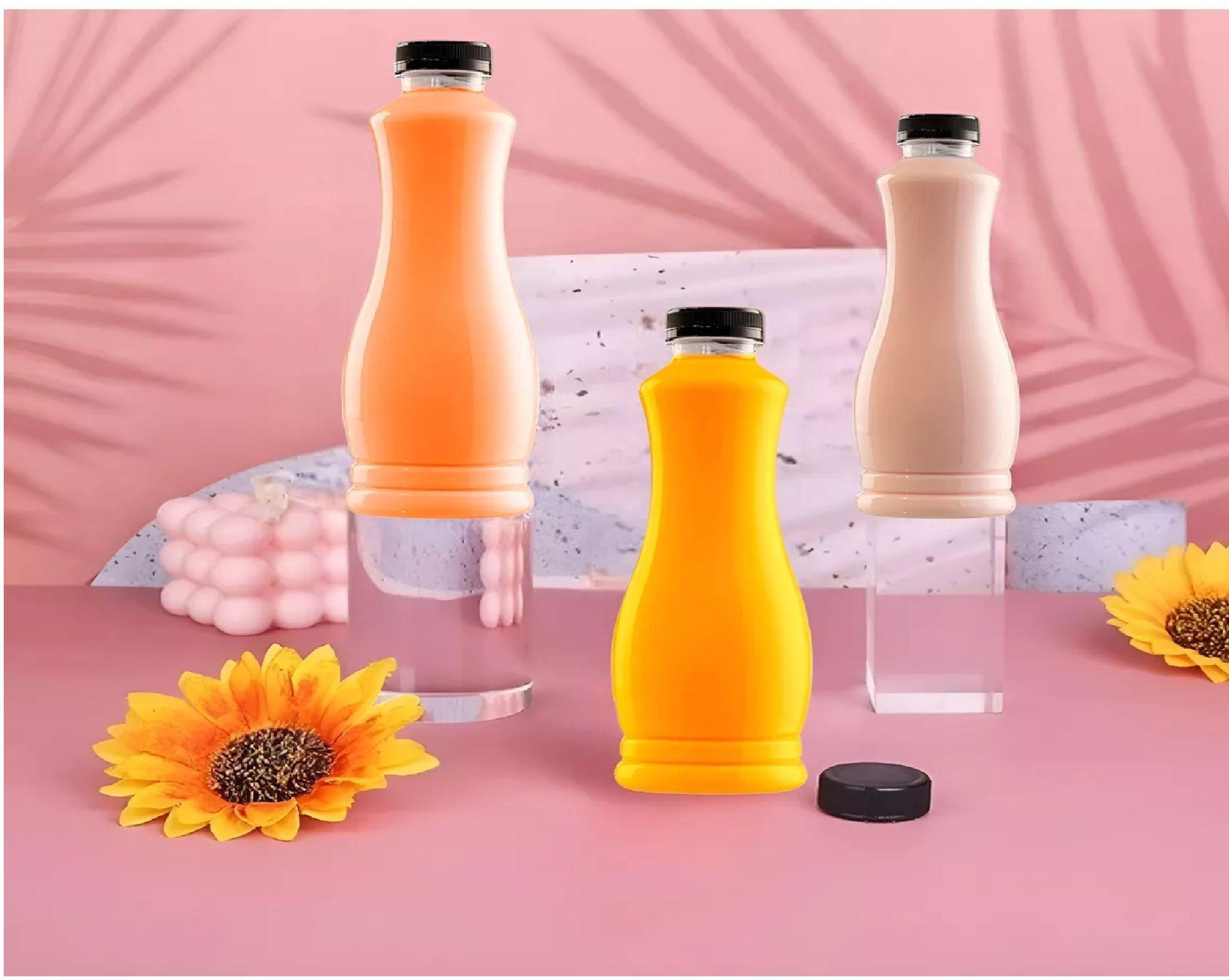 Set 12 Botellas Plasticas Transparentes Botella C/tapa 800ml-5